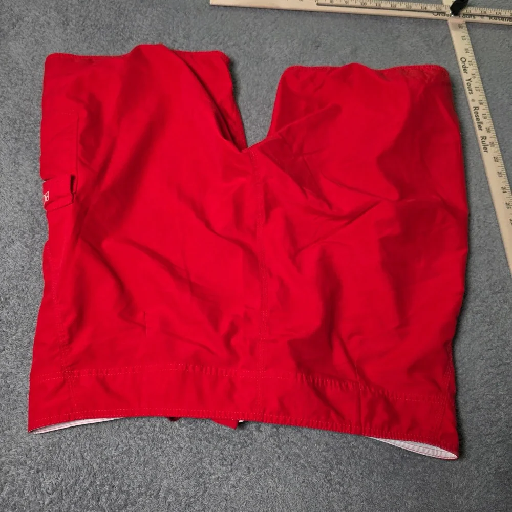Body Glove Mens 36 Board Shorts Red Lace Up Cargo Pocket Surf Swim Trunks
